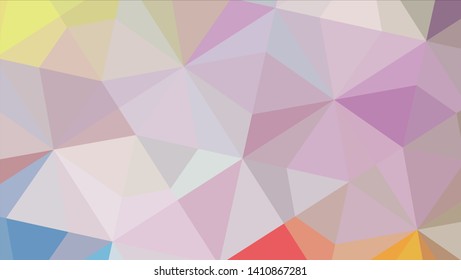 Vector, multicolor geometric background. Triangles, triangulation. Geometric mosaic, colored triangles, application in origami style. Abstract background for web.