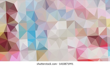 Vector, multicolor geometric background. Triangles, triangulation. Geometric mosaic, colored triangles, application in origami style. Abstract background for web.