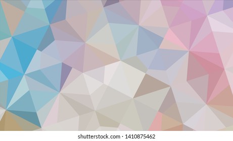 Vector, multicolor geometric background. Triangles, triangulation. Geometric mosaic, colored triangles, application in origami style. Abstract background for web.