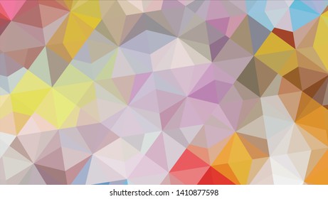 Vector, multicolor geometric background. Triangles, triangulation. Geometric mosaic, colored triangles, application in origami style. Abstract background for web.