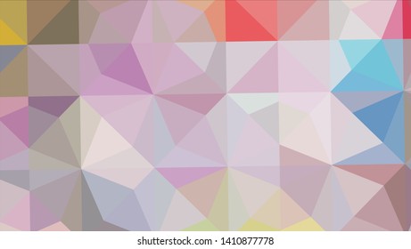 Vector, multicolor geometric background. Triangles, triangulation. Geometric mosaic, colored triangles, application in origami style. Abstract background for web.
