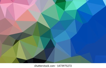 Vector, multicolor geometric background. Triangles, triangulation. Geometric mosaic, colored triangles, application in origami style. Abstract background for web.
