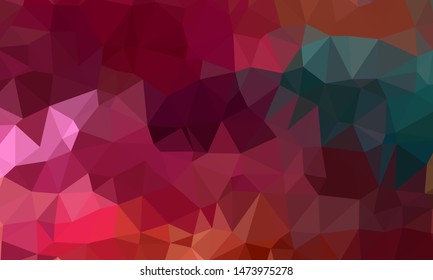 Vector, multicolor geometric background. Triangles, triangulation. Geometric mosaic, colored triangles, application in origami style. Abstract background for web.
