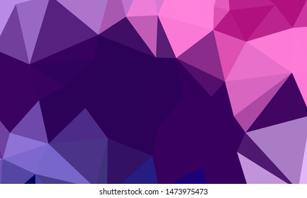Vector, multicolor geometric background. Triangles, triangulation. Geometric mosaic, colored triangles, application in origami style. Abstract background for web.