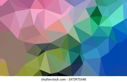 Vector, multicolor geometric background. Triangles, triangulation. Geometric mosaic, colored triangles, application in origami style. Abstract background for web.