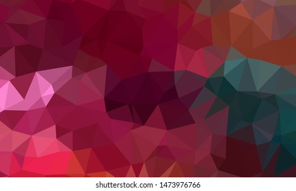 Vector, multicolor geometric background. Triangles, triangulation. Geometric mosaic, colored triangles, application in origami style. Abstract background for web.