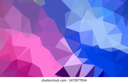 Vector, multicolor geometric background. Triangles, triangulation. Geometric mosaic, colored triangles, application in origami style. Abstract background for web.