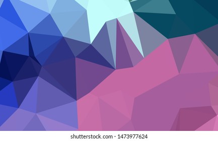 Vector, multicolor geometric background. Triangles, triangulation. Geometric mosaic, colored triangles, application in origami style. Abstract background for web.