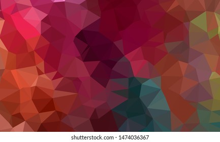 Vector, multicolor geometric background. Triangles, triangulation. Geometric mosaic, colored triangles, application in origami style. Abstract background for web.