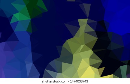 Vector, multicolor geometric background. Triangles, triangulation. Geometric mosaic, colored triangles, application in origami style. Abstract background for web.