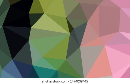 Vector, multicolor geometric background. Triangles, triangulation. Geometric mosaic, colored triangles, application in origami style. Abstract background for web.