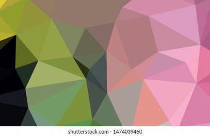 Vector, multicolor geometric background. Triangles, triangulation. Geometric mosaic, colored triangles, application in origami style. Abstract background for web.