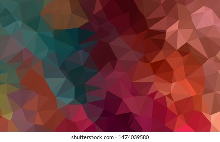 Vector, multicolor geometric background. Triangles, triangulation. Geometric mosaic, colored triangles, application in origami style. Abstract background for web.