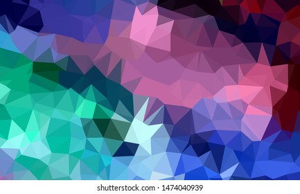 Vector, multicolor geometric background. Triangles, triangulation. Geometric mosaic, colored triangles, application in origami style. Abstract background for web.