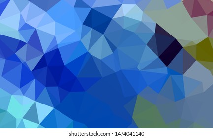 Vector, multicolor geometric background. Triangles, triangulation. Geometric mosaic, colored triangles, application in origami style. Abstract background for web.