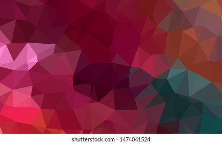 Vector, multicolor geometric background. Triangles, triangulation. Geometric mosaic, colored triangles, application in origami style. Abstract background for web.