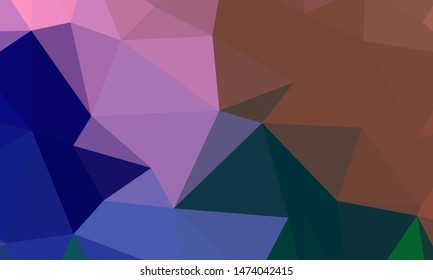 Vector, multicolor geometric background. Triangles, triangulation. Geometric mosaic, colored triangles, application in origami style. Abstract background for web.