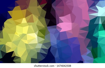 Vector, multicolor geometric background. Triangles, triangulation. Geometric mosaic, colored triangles, application in origami style. Abstract background for web.