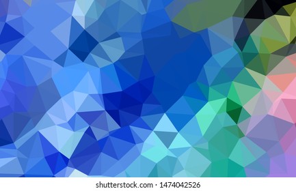 Vector, multicolor geometric background. Triangles, triangulation. Geometric mosaic, colored triangles, application in origami style. Abstract background for web.