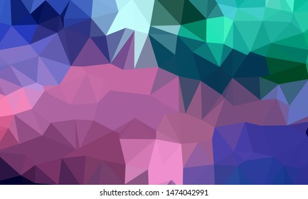 Vector, multicolor geometric background. Triangles, triangulation. Geometric mosaic, colored triangles, application in origami style. Abstract background for web.