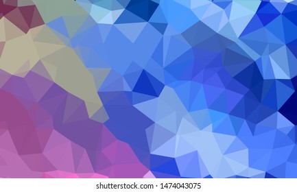 Vector, multicolor geometric background. Triangles, triangulation. Geometric mosaic, colored triangles, application in origami style. Abstract background for web.