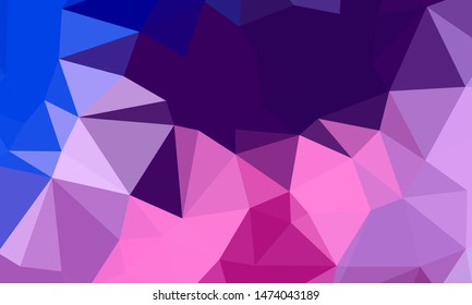Vector, multicolor geometric background. Triangles, triangulation. Geometric mosaic, colored triangles, application in origami style. Abstract background for web.