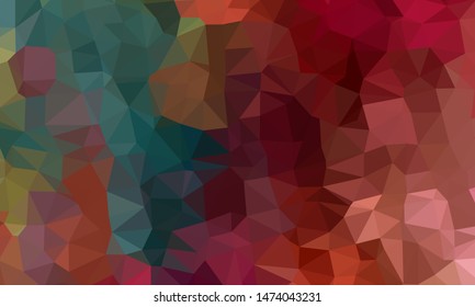 Vector, multicolor geometric background. Triangles, triangulation. Geometric mosaic, colored triangles, application in origami style. Abstract background for web.