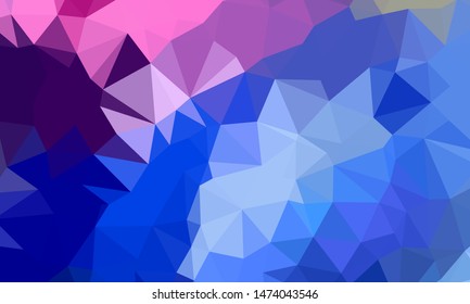 Vector, multicolor geometric background. Triangles, triangulation. Geometric mosaic, colored triangles, application in origami style. Abstract background for web.