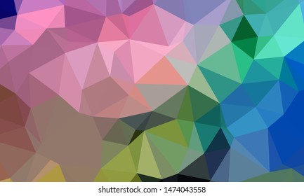 Vector, multicolor geometric background. Triangles, triangulation. Geometric mosaic, colored triangles, application in origami style. Abstract background for web.