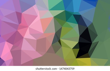 Vector, multicolor geometric background. Triangles, triangulation. Geometric mosaic, colored triangles, application in origami style. Abstract background for web.