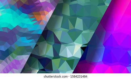 Vector, multicolor geometric background. Triangles, triangulation. Geometric mosaic, colored triangles, application in origami style. Abstract background for web.