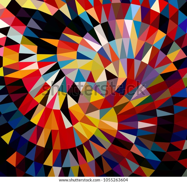 Vector Multicolor Geometric Background Triangles Triangulation Stock