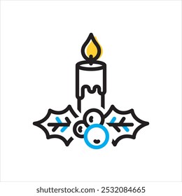 Vector multicolor icon for advent