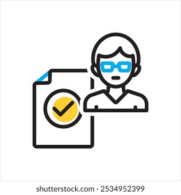 Vector multicolor icon for Applicant