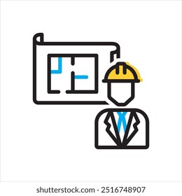 Vector multicolor icon for architecture