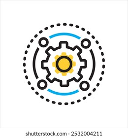 Vector multicolor icon for automation