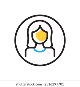 Ícone de vetor multicolor para avatar