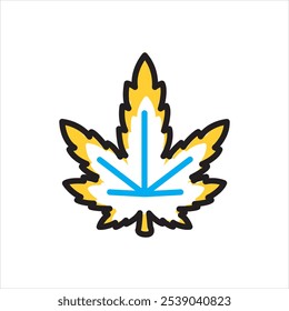 Icono multicolor de Vector para cannabis