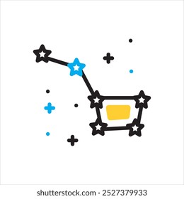 Vector multicolor icon for constellation