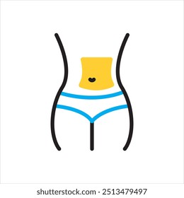 Vector multicolor icon for curvy