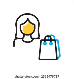 Ícone multicolorido vetorial para o cliente