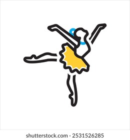 Vector multicolor icon for Dance