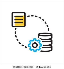 Vector multicolor icon for database