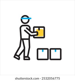 Vector multicolor icon for distributor
