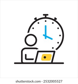 Vector multicolor icon for doing