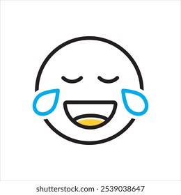 Vector multicolor icon for laughter