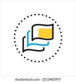 Vector multicolor icon for layers
