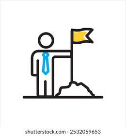 Vector multicolor icon for leading