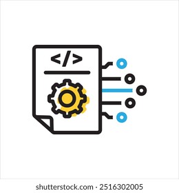 Vector multicolor icon for metadata