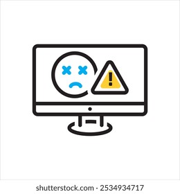Vector multicolor icon for no data